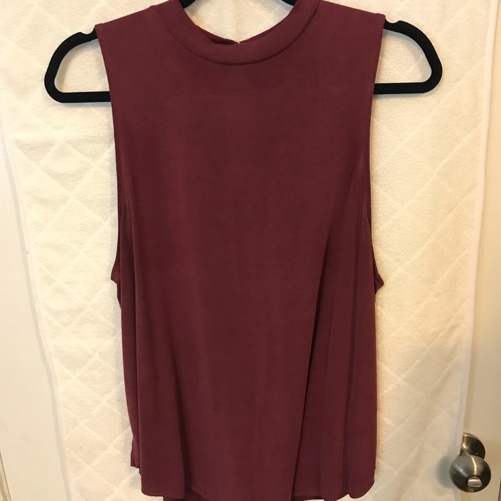 American Eagle red suede tank top